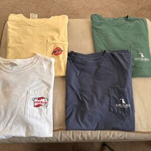 Lot of 4 t-shirts Local Boy Outfitters and Old Row men’s size Large